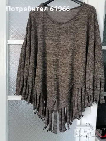 Трикотажна пелерина! , снимка 2 - Блузи с дълъг ръкав и пуловери - 47775686