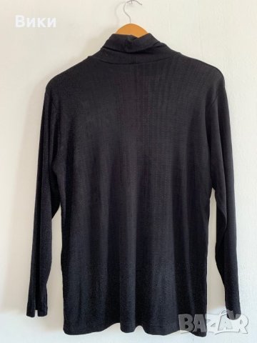 Черна дамска блуза, снимка 2 - Блузи с дълъг ръкав и пуловери - 26995842