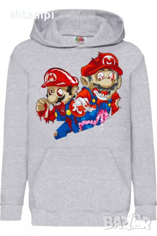 Детски Суитчър/Суитшърт Mario Zombie 2,Super Mario,Игра,Подарък,Изненада,Забавление,Рожден Ден, снимка 2 - Детски анцузи и суичери - 38360321