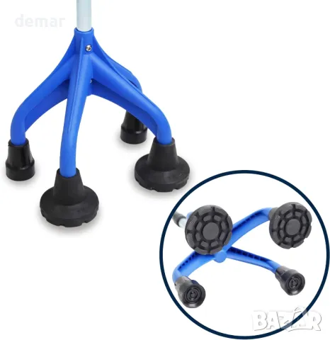 KMINA - Патерица за възрастни с 4 крака за стабилна основа, снимка 4 - Патерици - 49483370