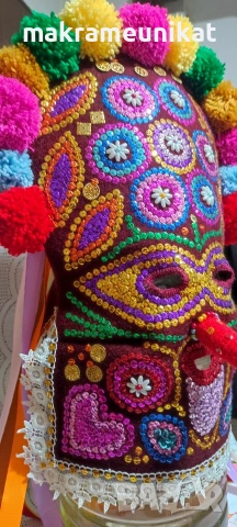 Кукерска маска, гугла, уникат, арт, ръчна изработка, декорация , снимка 2 - Декорация за дома - 41588628