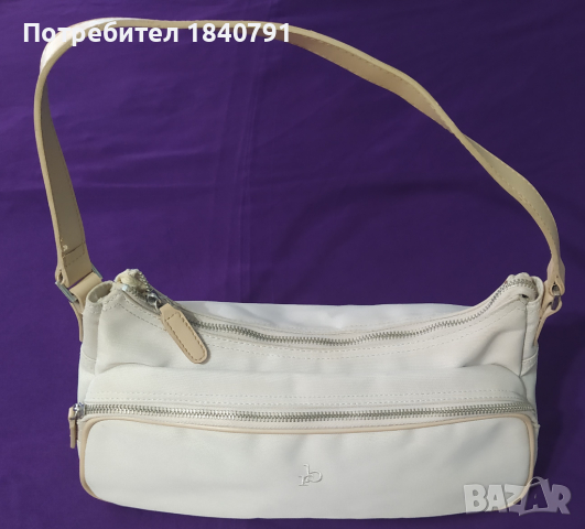 Роccobarocco® (RB) чанта – канвас, дръжка и детайли от естествена кожа, снимка 1 - Чанти - 36385690