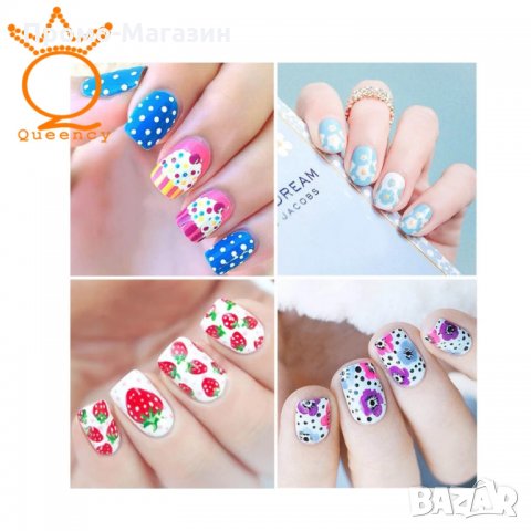 Комплект от 5 бр двустранни инструменти за точки с различни размери/маникюр, снимка 8 - Продукти за маникюр - 32798786