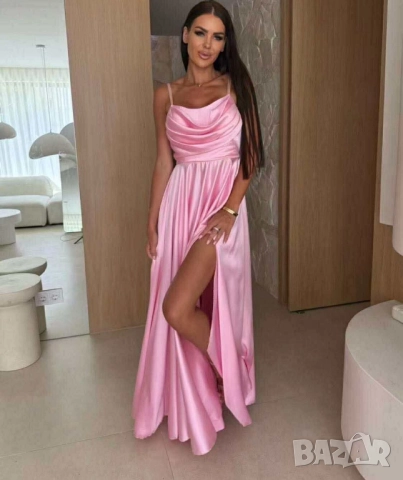 сатенена рокля Амая , снимка 4 - Рокли - 51461410