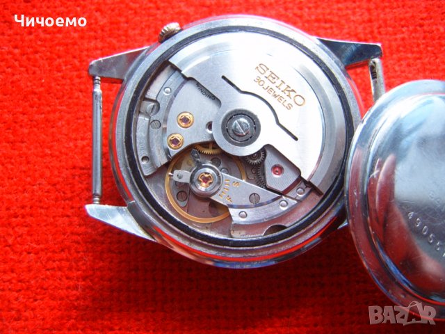 Рядък мъжки часовник Seikomatic Slimdate Automatic 30 Jewels, снимка 5 - Антикварни и старинни предмети - 38075957