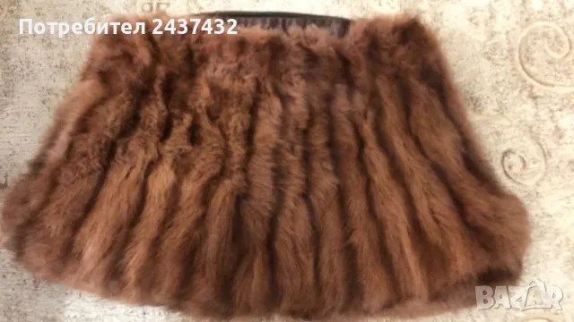 Маншон за ръце и чанта от кафява норка