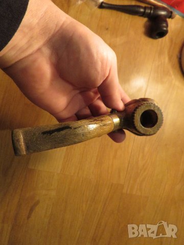 Красива Старинна колекционерска лула с дърворезба  - красива старинна ръчна изработка за ценители и , снимка 6 - Лули - 39876255