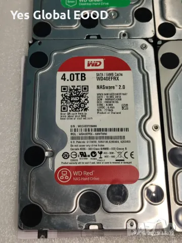 WD Green / Red HDD 4TB - Хард диск за компютър / DVR - NVR, снимка 3 - Твърди дискове - 50367775