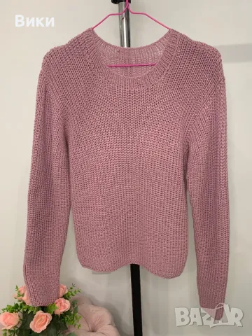 Пуловер ръчно плетен универсален размер, снимка 3 - Блузи с дълъг ръкав и пуловери - 48836285