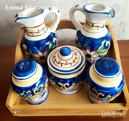 Керамичен комплект за подправки, снимка 7 - Аксесоари за кухня - 43064252
