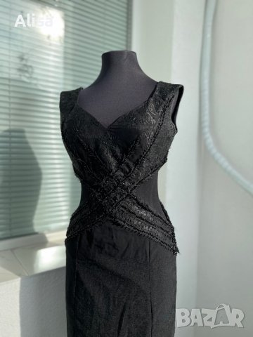 Официална черна рокля с гол гръб, снимка 13 - Рокли - 38983210