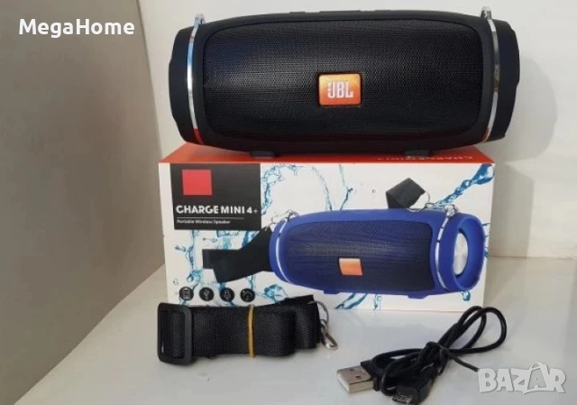 Преносима Блутуд Kолонка Charge 4 Mini+ 20W с FM радио, плътен бас и силен звук, снимка 3 - Bluetooth тонколони - 53390782