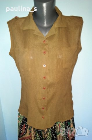 Вталена риза с бюстие от копринена органза "Suchita", снимка 4 - Ризи - 28459882