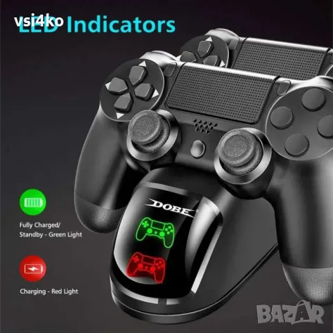 Зарядна станция за PlayStation 4 контролери , снимка 6 - Аксесоари - 48395511
