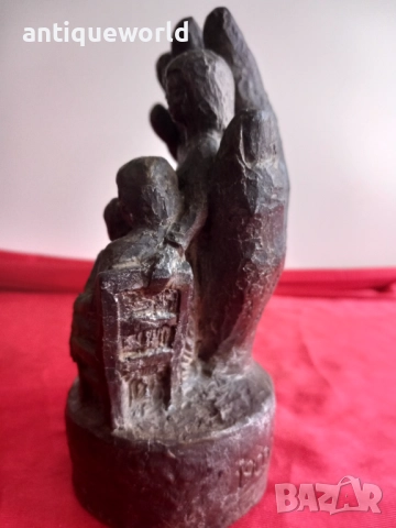 Стара Авторска Бронзова Пластика , Статуетка ,Маркирана, снимка 2 - Антикварни и старинни предмети - 52845386