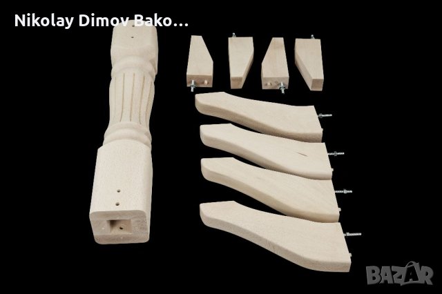 Дървена основа за маса / Крак за маса от бук / стругован крак, снимка 3 - Маси - 32221301