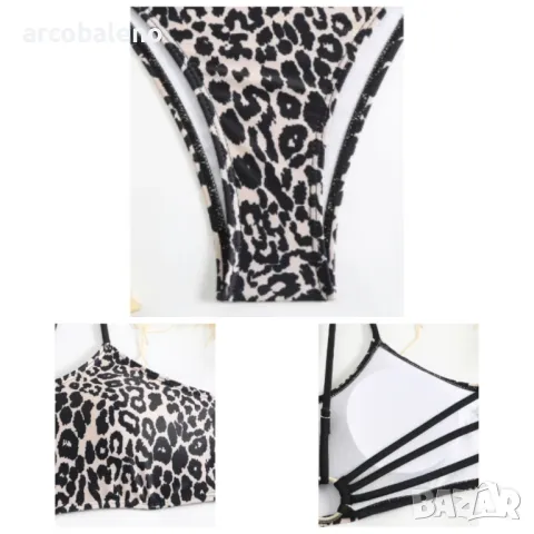 Секси дамски бански костюм от две части с леопардов принт, 5цвята , снимка 4 - Бански костюми - 49944768