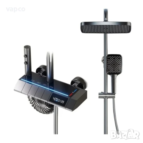 Модерен интелигентен термостатен душ с дисплей и LED подсветка, снимка 6 - Душове - 51140600