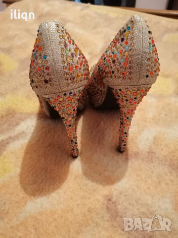 Уникални официални дамски  обувки с 14 см. токче (обувани са един път) 39 номер , снимка 3 - Дамски обувки на ток - 35007697