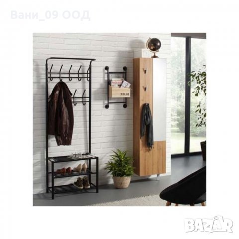 185 см Стоманена закачалка с етажерка за обувки, снимка 2 - Закачалки - 33491590