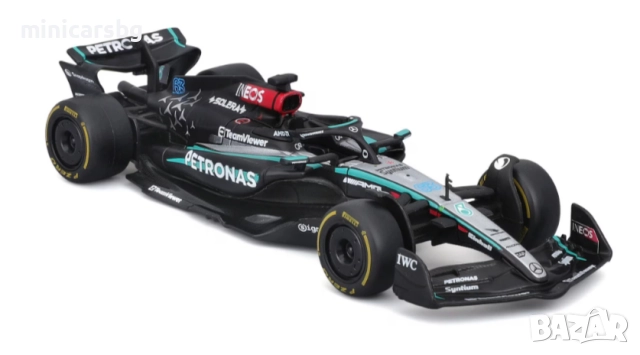 Bburago Mercedes-AMG F1 W15 №63 George Russell 1:43 – F1 болид модел, снимка 2 - Колекции - 52905007