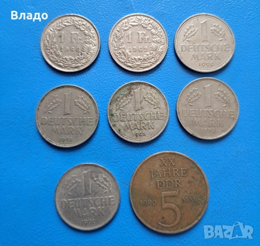 Лот германски марки и швейцарски франкове, снимка 2 - Нумизматика и бонистика - 51644689