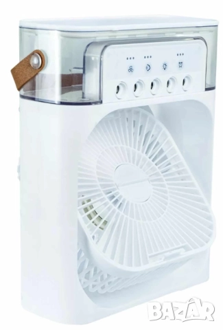 Преносим въздушен 3 в 1 охладител,овлажнител,вентилатор с LED резервоар за вода 600 мл., снимка 11 - Друга електроника - 52137655