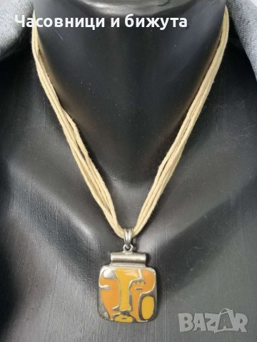 Изработен и рисуван ръчно красив комплект, снимка 2 - Бижутерийни комплекти - 37586125