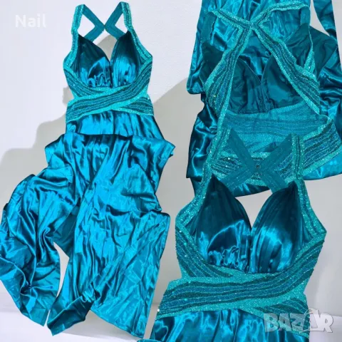 Официална рокля в тюркоазен цвят S/M 