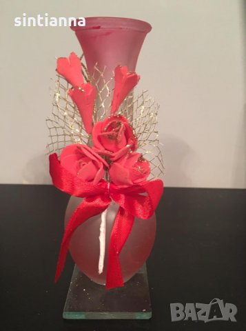 Стъклени вази, нови в кутия, снимка 3 - Вази - 27384009