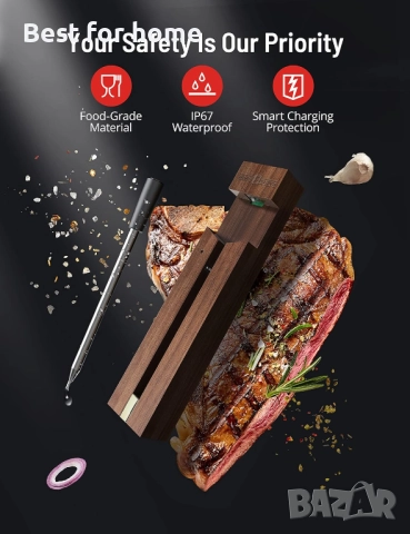 Безжичен термометър за месо, снимка 3 - Други стоки за дома - 51595267