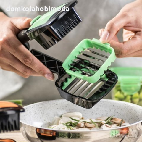 Многофункционално ренде, С 3 приставки, И съд за събиране, снимка 2 - Аксесоари за кухня - 34721556