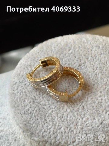 Златни обеци Булгари 3.58гр 14к, снимка 13 - Обеци - 53467889