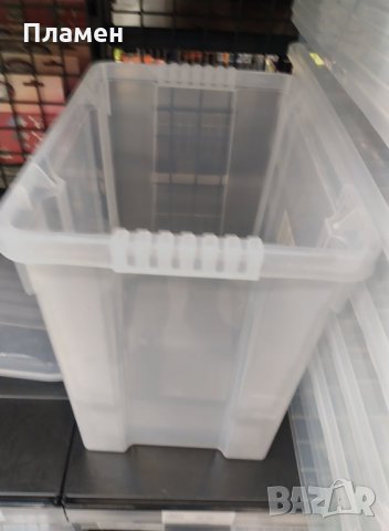 Кутия каси прозрачна с клипс и капак за съхранение от 5 до 80 л., снимка 12 - Кутии за съхранение - 35639961