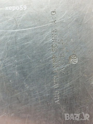 WW2-Немски посребрен сервиз подарен на летец офицер чаши,плато.сребро, снимка 8 - Антикварни и старинни предмети - 52287493