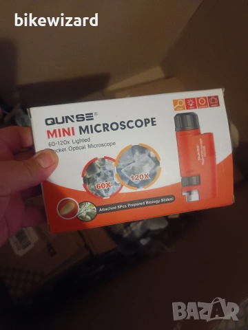 QUNSE Джобен микроскоп 60-120x увеличение НОВ, снимка 6 - Друга електроника - 53169384