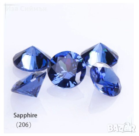 Син сапфир 10мм, снимка 1