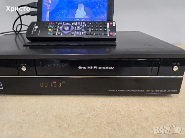 📼🎶 LG RCT699H | VHS / DVD Combi Recorder 🎶📼, снимка 3 - Плейъри, домашно кино, прожектори - 51525961