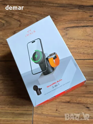 iWALK 3 в 1 безжична зарядна станция с автоматично завъртане, зарядна стойка с магнит за Apple, снимка 10 - Безжични зарядни - 50297429