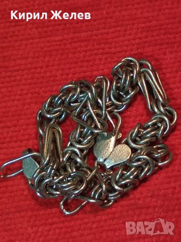 СТАРА СРЕБЪРНА ГРИВНА СРЕБРО 925 РЯДКА РЪЧНА КРАЛСКА ПЛЕТКА За РЕМОНТ / РЕСТАВРАЦИЯ / ЧАСТИ 40528, снимка 7 - Гривни - 42615332