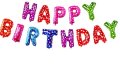 Балони шарени цветове Happy Birthday ❤ рожден ден надпис за рожден ден парти декор, снимка 1 - Други - 40647496