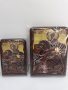 Малки икони със Свети Мина - Закрилникът на семейството, р-ри 17 / 11,5 см , икона на платно, снимка 1 - Икони - 37534309