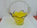 Стъклена купа кошничка , снимка 2