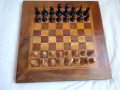 Стар шах за игра в дървена кутия, голяма, дървена табла , снимка 6