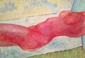 Картина, голо тяло, подпис "Динка", 1990-те г., снимка 1
