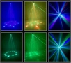 Преносими LED сценични светлини с движеща се глава и управление (6x12W + лазер) Гаранция 12м., снимка 2