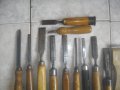 12 броя Ръчно Дърводелско Длето За Стружуване на Струг/Ръчна Дърворезба-Старо Качество-Масивни-Профи, снимка 3