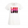 Дамска тениска Свети Валентин LOVE LOVE LOVE 1, снимка 3
