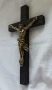 Дървен кръст със месингово разпятие, снимка 2