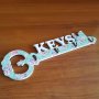 Декоративна закачалка за ключове с форма на голям ключ и надпис KEYS, снимка 2